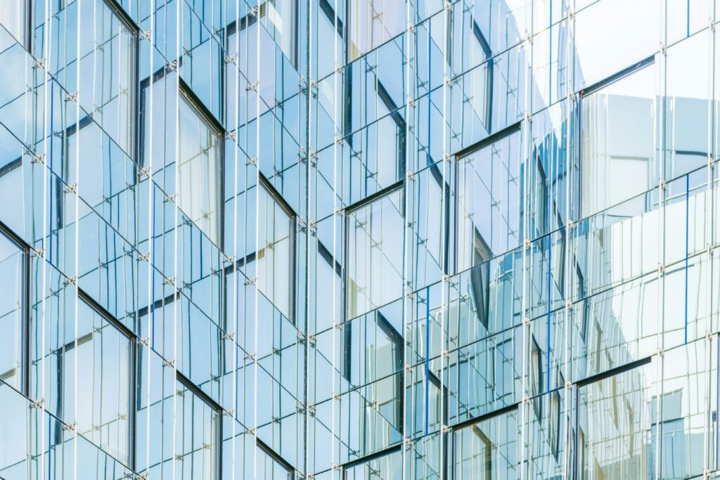 A glass facade